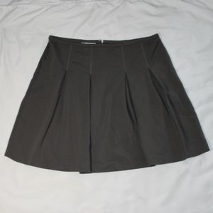 Garnet Hill Pleated Mini Skirt Gray Sz 12